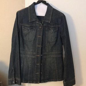 NEW Liz Claiborne Axcess Stretch Denim Jacket M
